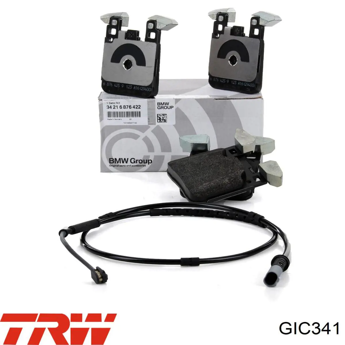 Sensor de desgaste de pastillas de freno trasero GIC341 TRW