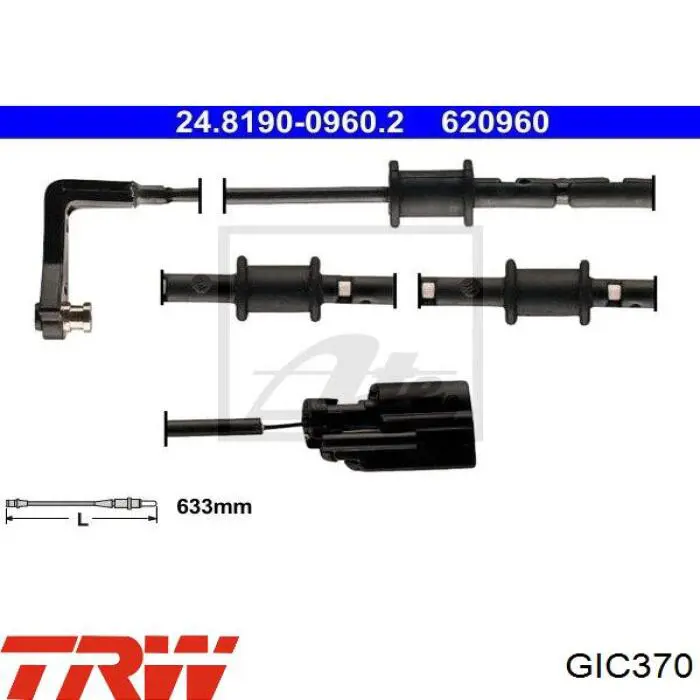 Sensor de desgaste de pastillas de freno trasero C2D2976 Jaguar