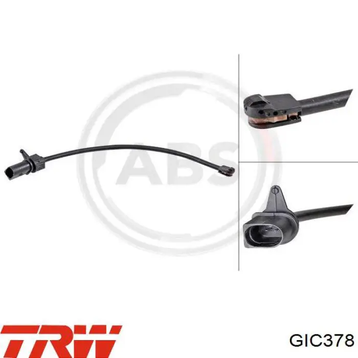 Sensor de desgaste de pastillas de freno delantero izquierdo TRW GIC378 precio, desde 11,57 EUR