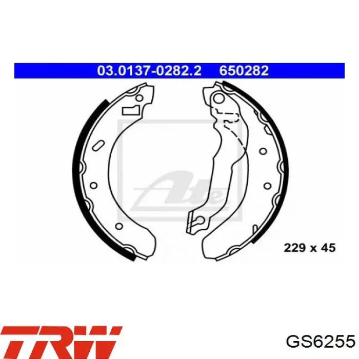Zapatas de freno GS6255 TRW