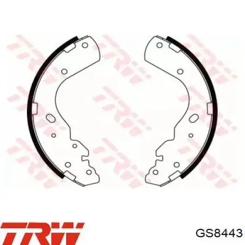 Zapatas de freno traseras TRW GS8443