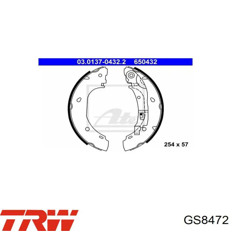Zapatas de freno GS8472 TRW