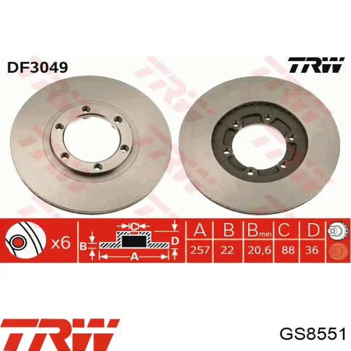 Zapatas de freno traseras TRW GS8551