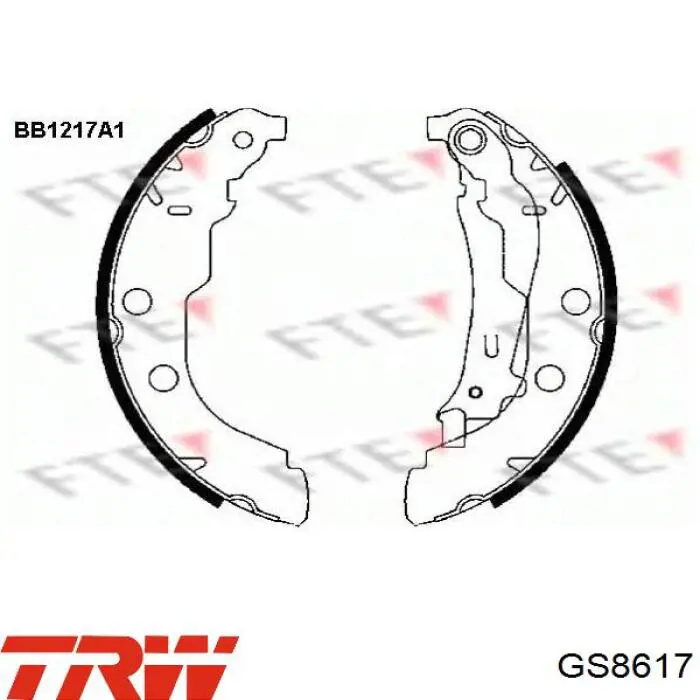 Comprar GS8617 TRW Zapatas de freno