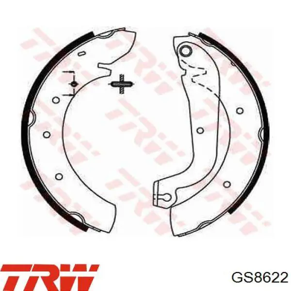 Zapatas de freno traseras TRW GS8622