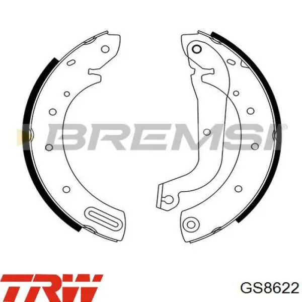 Zapatas de freno de tambor traseras TRW GS8622 precio, desde 53,43 EUR