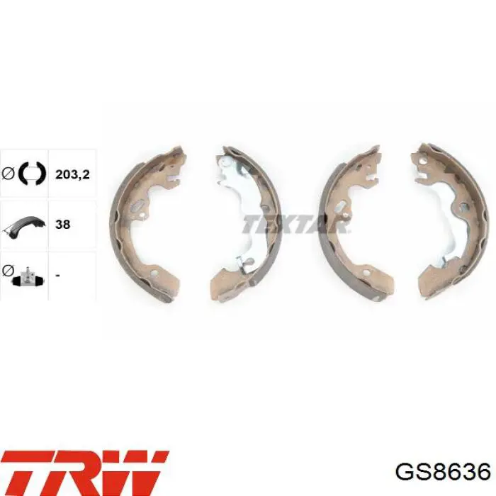 1126158 Ford Zapatas de freno de tambor traseras