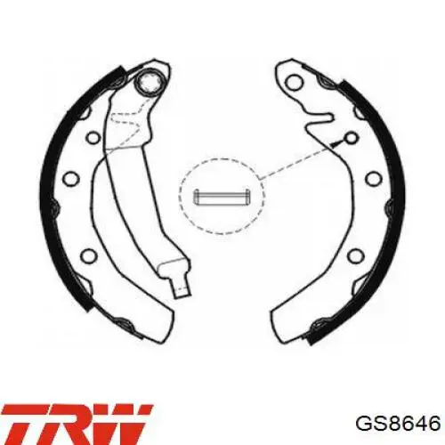 GS8646 TRW zapatas de frenos de tambor traseras