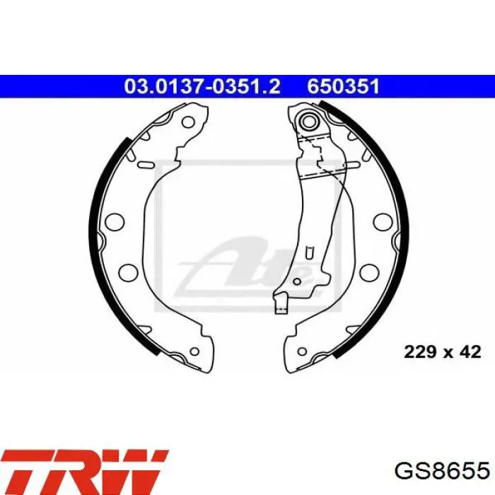 Zapatas de freno GS8655 TRW