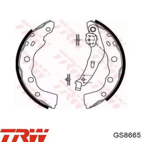 BSA202100 Open Parts Zapatas de freno de tambor traseras