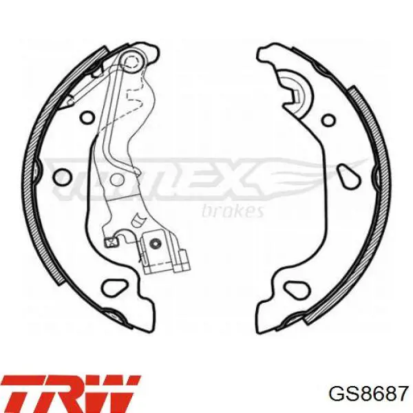 Zapatas de freno de tambor traseras TRW GS8687 precio, desde 36,54 EUR