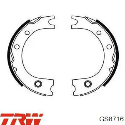 GS8716 TRW juego de zapatas de frenos, freno de estacionamiento