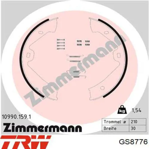 Comprar 9Y0698533AB VAG Juego de zapatas de frenos, freno de estacionamiento
