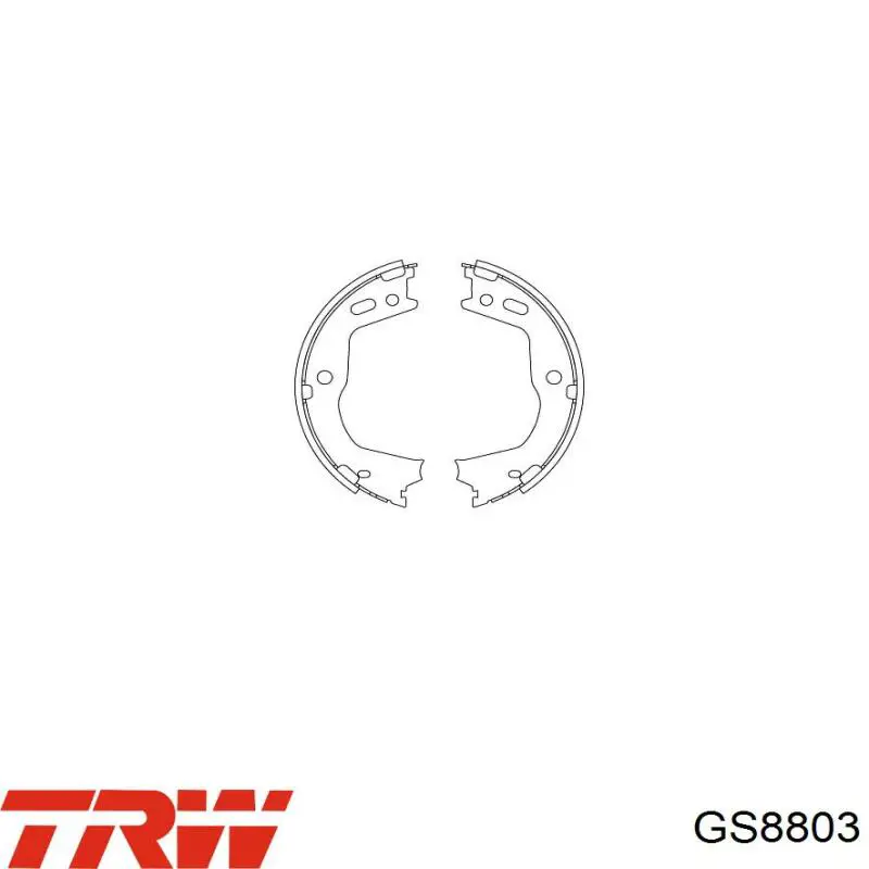 Comprar GS8803 TRW Juego de zapatas de frenos, freno de estacionamiento