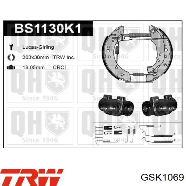 Zapatas de freno K61079 Brembo