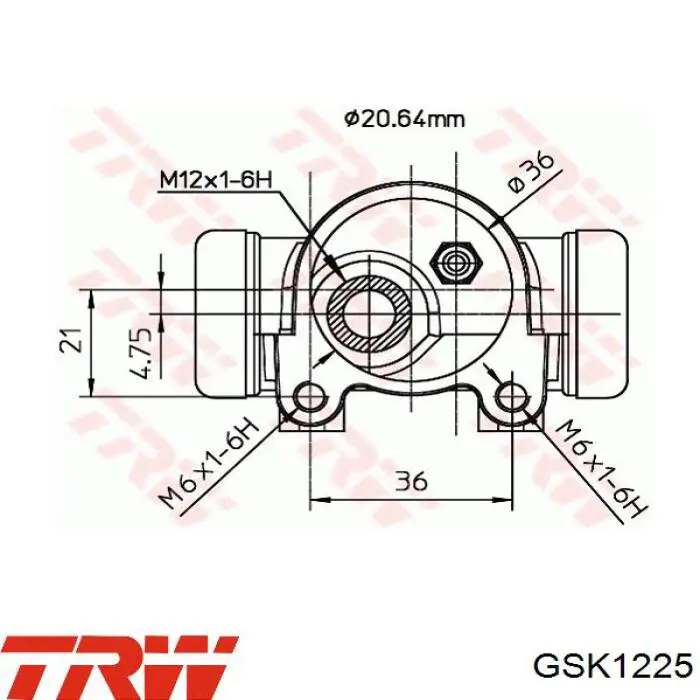 GSK1225 TRW zapatas de frenos de tambor traseras