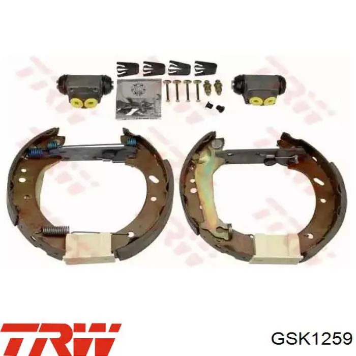 Kit de frenos de tambor, con cilindros, completo GSK1259 TRW