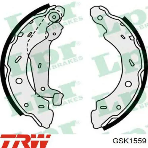 Kit de zapatas de frenos de tambor, con cilindros, completo TRW GSK1559