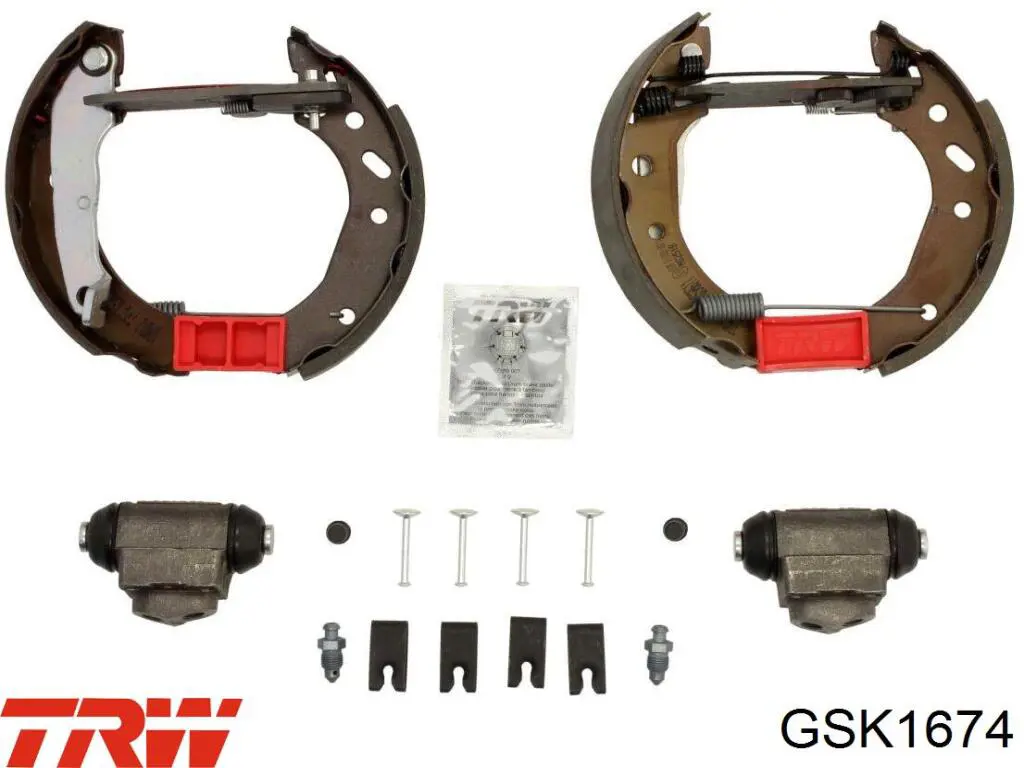 GSK1674 TRW kit de frenos de tambor, con cilindros, completo