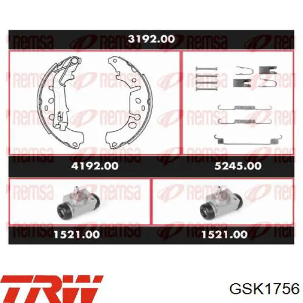Comprar GSK1756 TRW Zapatas de freno