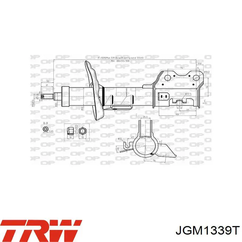 Comprar JGM1339T TRW Amortiguador delantero derecho