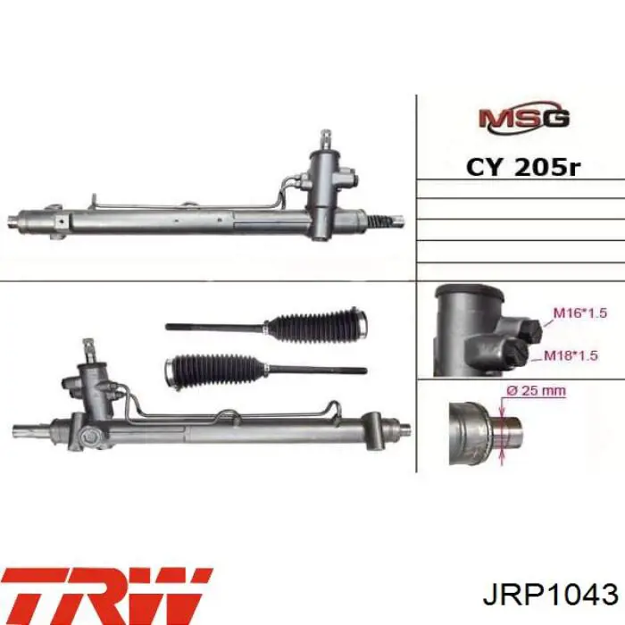 JRP1043 TRW cremallera de dirección