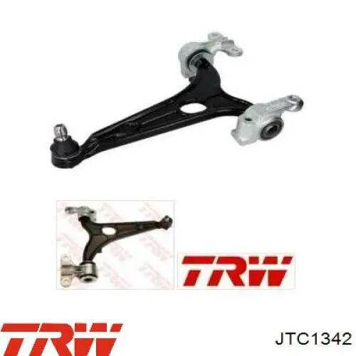 Brazo inferior derecho de la suspensión delantera JTC1342 TRW