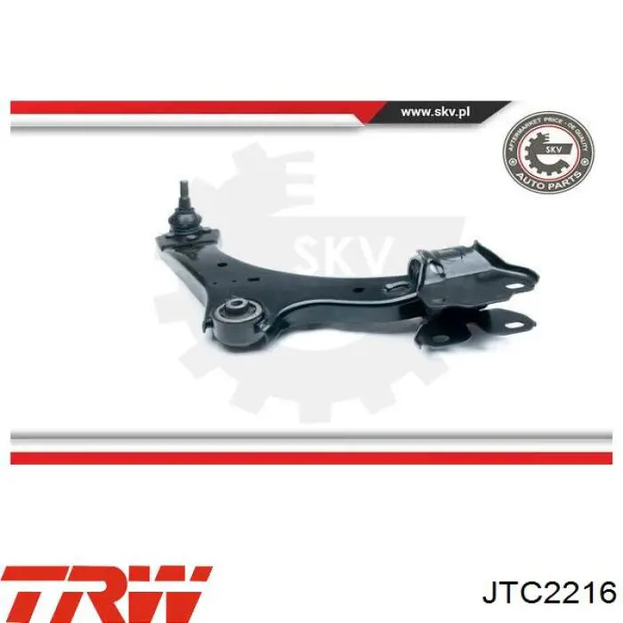 Brazo inferior derecho de la suspensión delantera 1377846 Ford