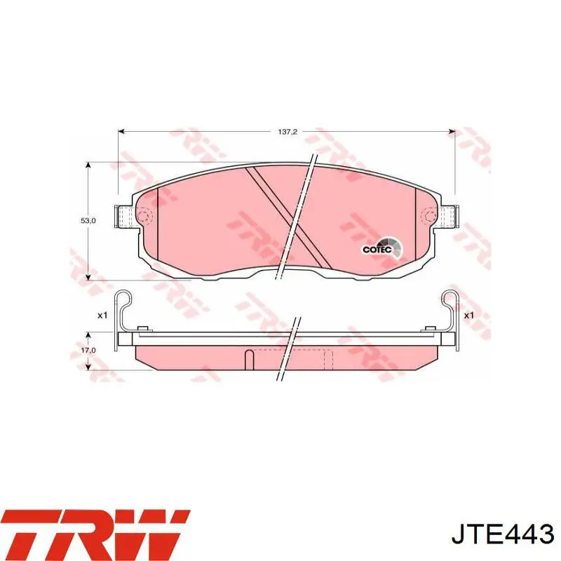 Rótula de barra de acoplamiento TRW JTE443 precio, desde 16,38 EUR