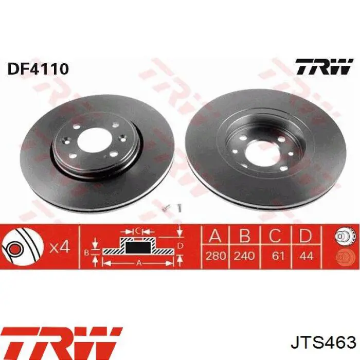 Bieleta estabilizadora delantera TRW JTS463 precio, desde 20,30 EUR
