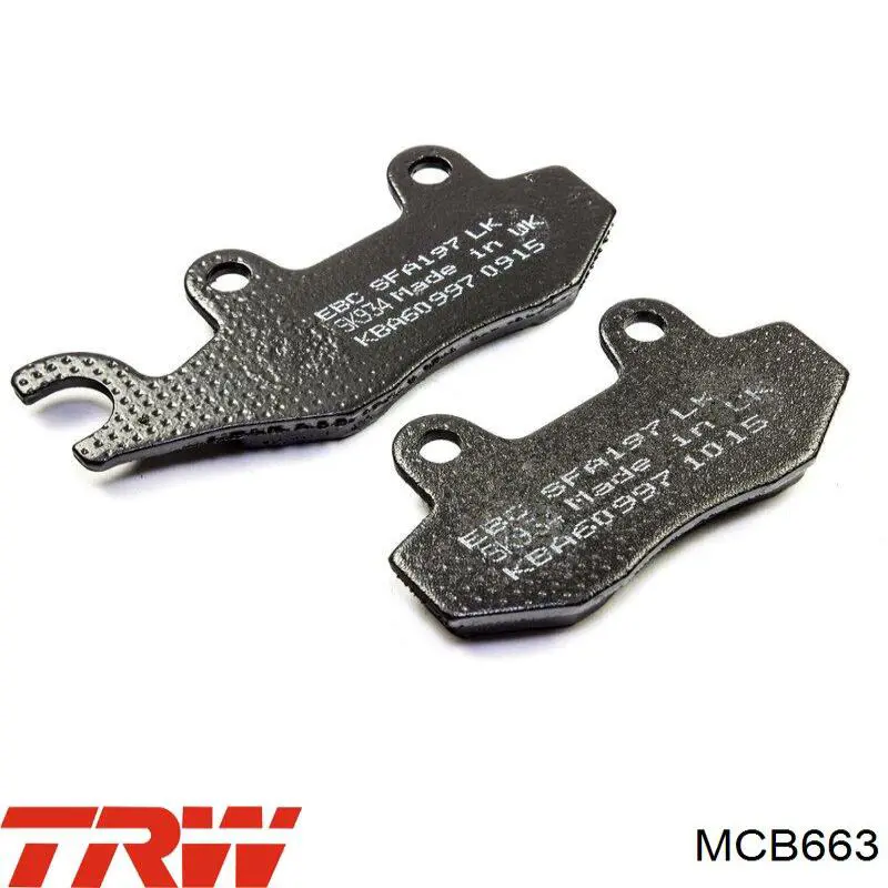 MCB663 TRW Pastillas delanteras