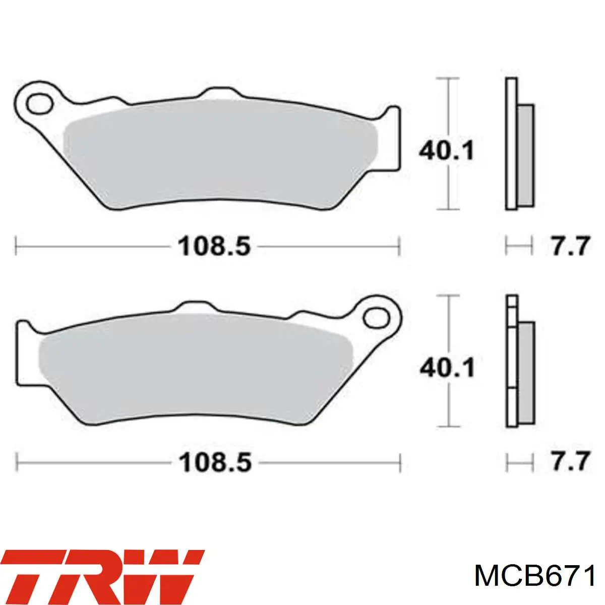 Comprar MCB671 TRW Pastillas de freno traseras