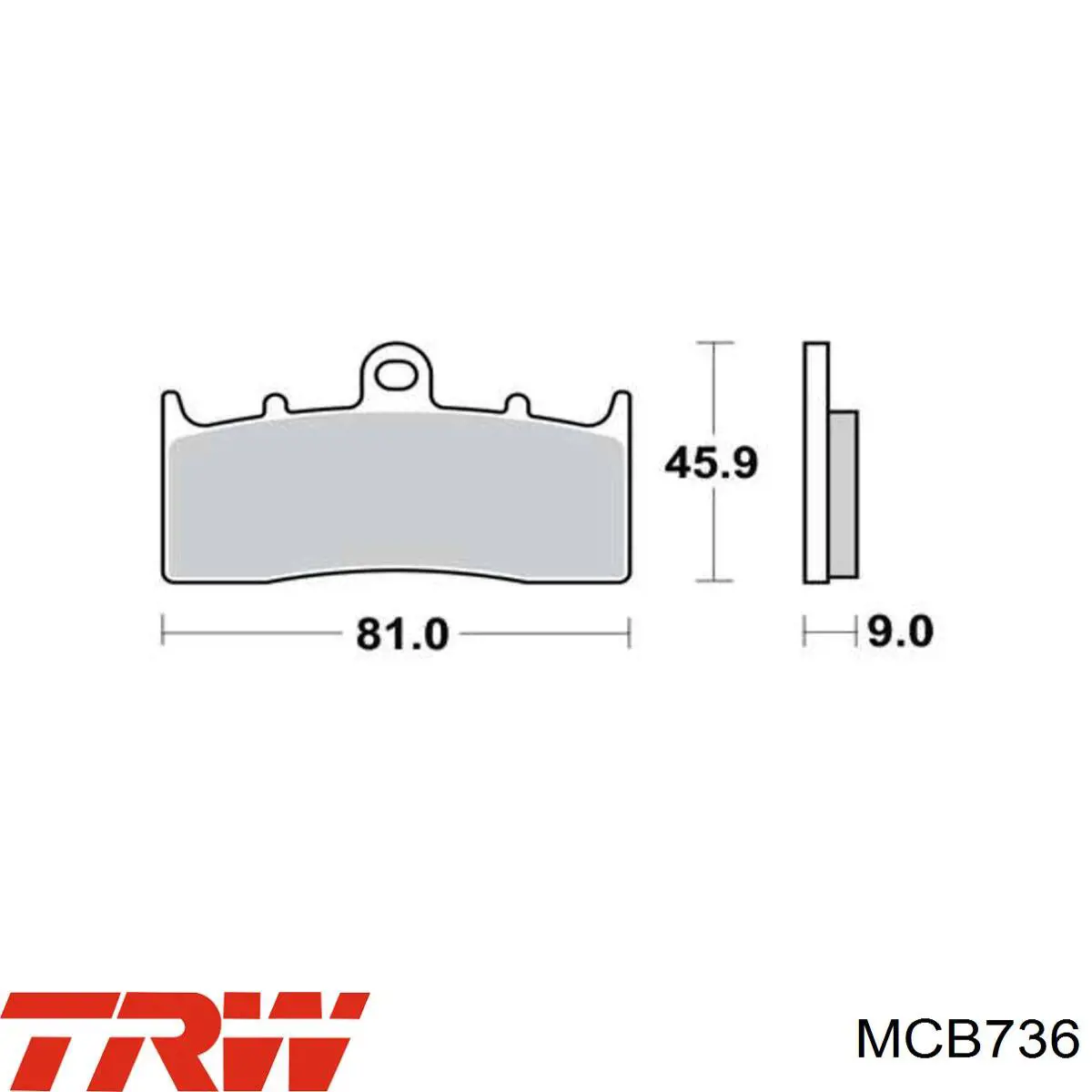 MCB736 TRW pastillas de freno delanteras