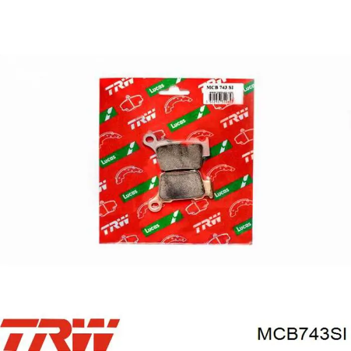 MCB743SI TRW Pastillas freno traseras