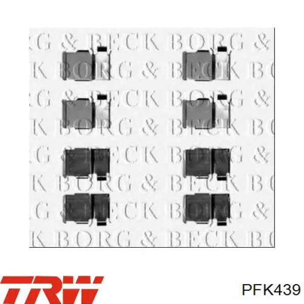 PFK439 TRW conjunto de muelles almohadilla discos traseros