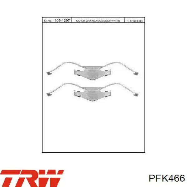 PFK466 TRW conjunto de muelles almohadilla discos delanteros