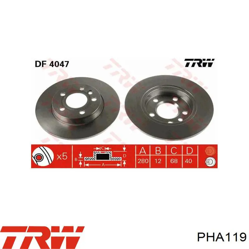 Comprar PHA119 TRW Latiguillo de freno trasero