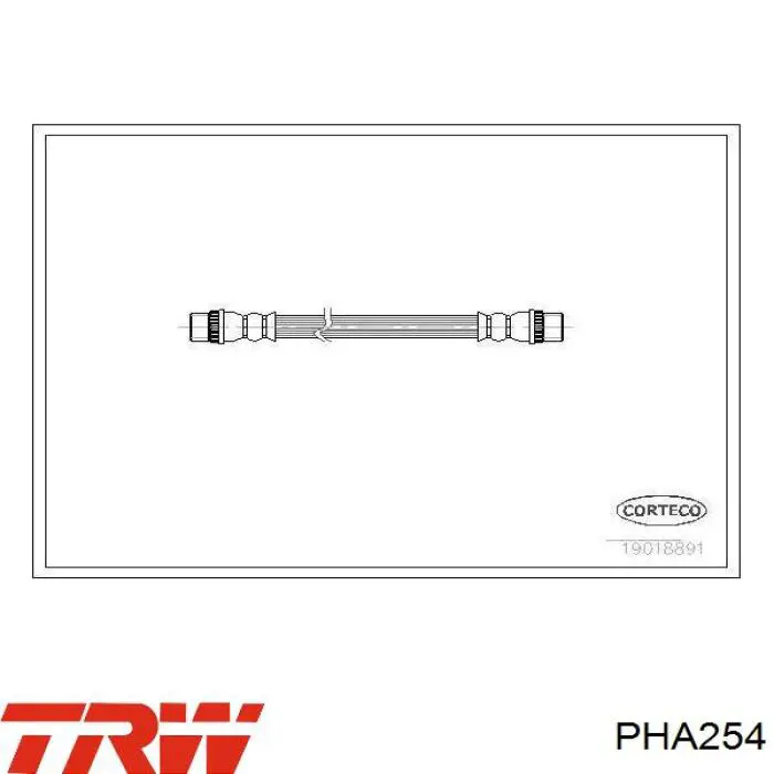 PHA254 TRW latiguillo de freno trasero