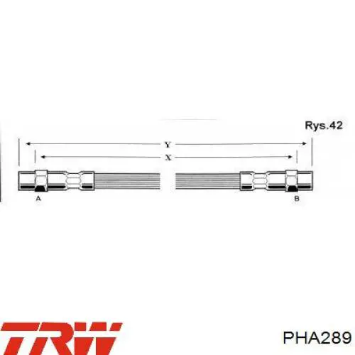 Tubo flexible de frenos delantero TRW PHA289