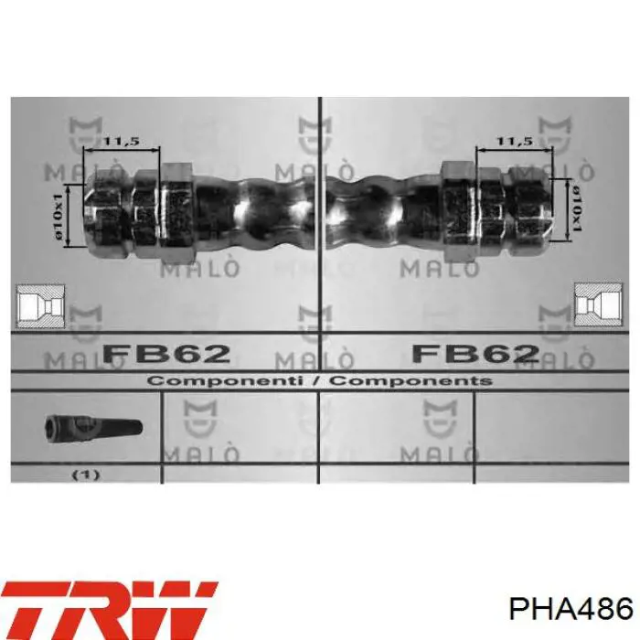 Comprar PHA486 TRW Latiguillo de freno trasero