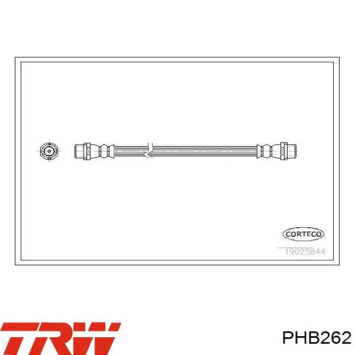 PHB262 TRW tubo flexible de frenos trasero