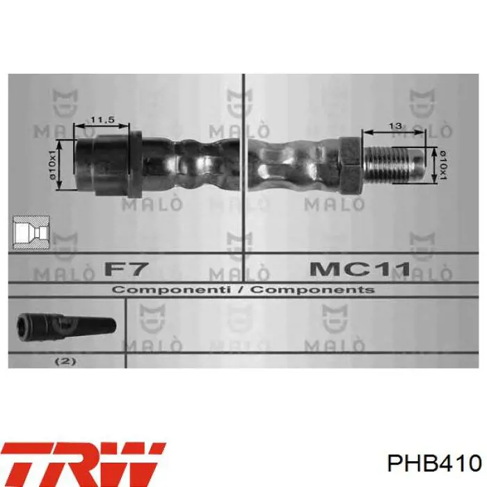 Comprar PHB410 TRW Latiguillos de freno delantero