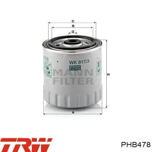 Comprar PHB478 TRW Latiguillos de freno delantero