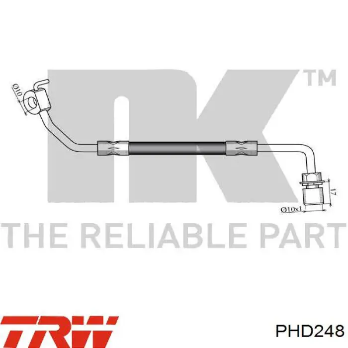 6577423 Ford Tubo flexible de frenos delantero derecho