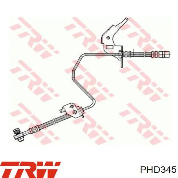 Latiguillos de freno delantero PHD345 TRW