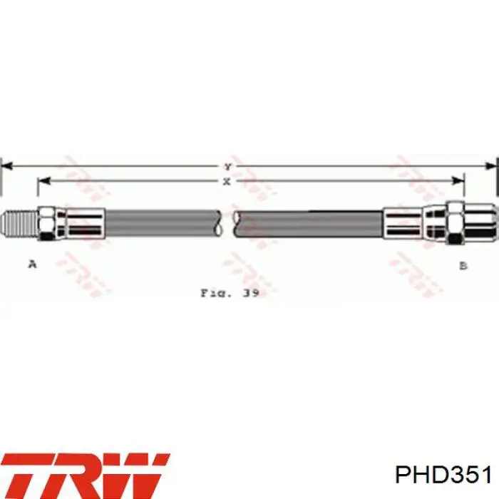 PHD351 TRW Manguera de freno trasera