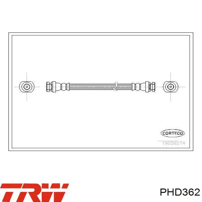 PHD362 TRW latiguillo de freno trasero izquierdo