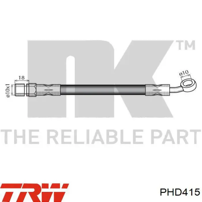 PHD415 TRW latiguillo de freno delantero