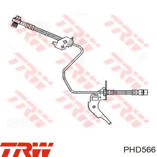 PHD566 TRW latiguillos de freno trasero derecho