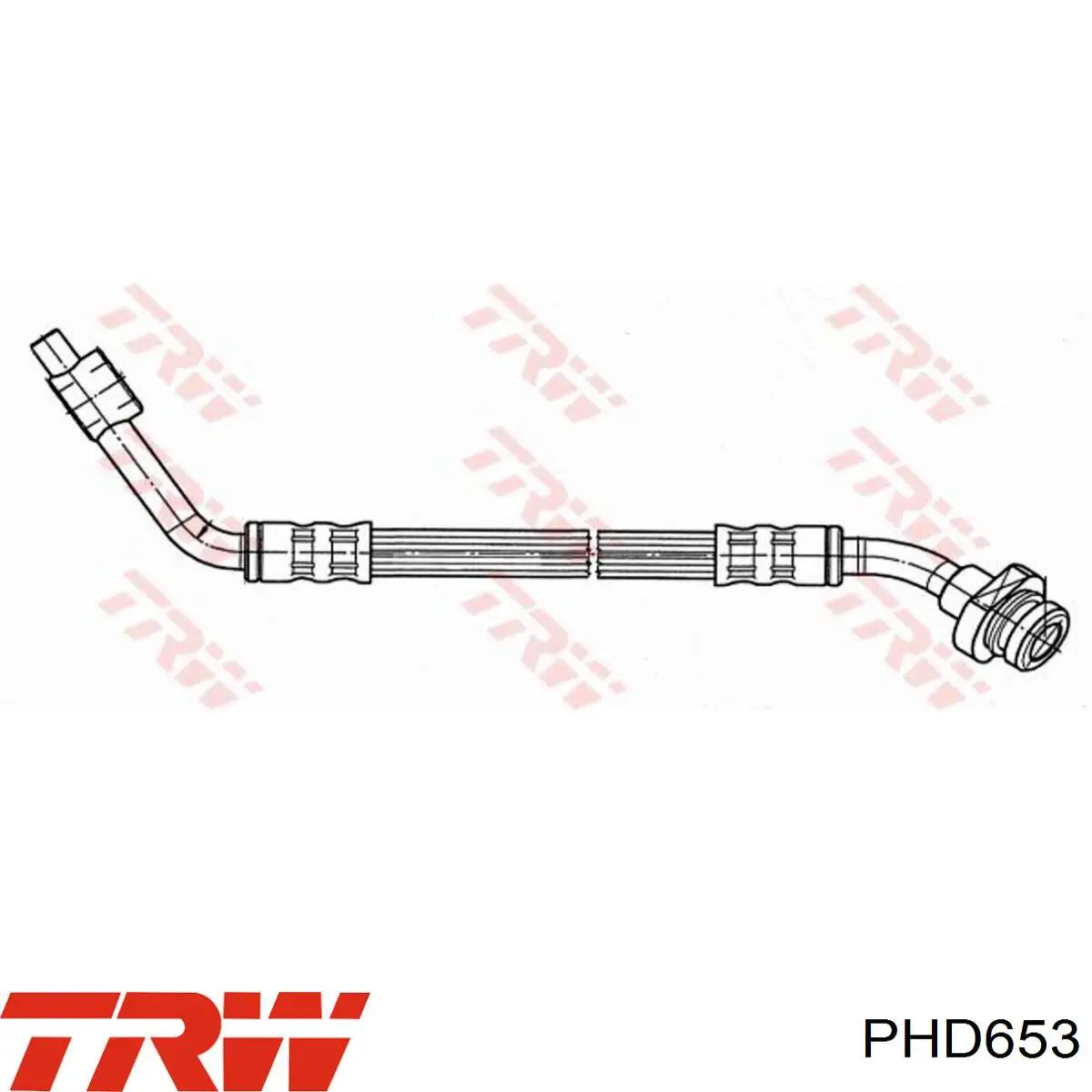 PHD653 TRW tubo flexible de frenos delantero derecho